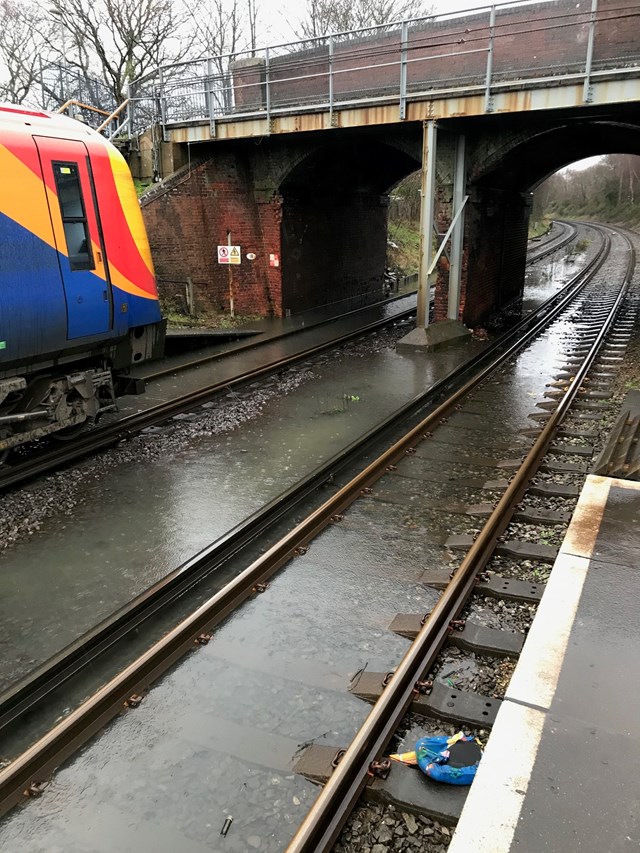 Flooding at Hamble station 16022020