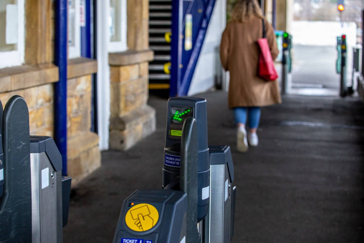 Dewsbury Station gateline barriers