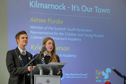 Aimee Purdie and Kyle Henderson from Kilmarnock Academy