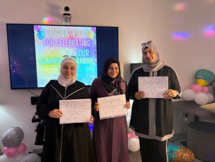 Food and Hygiene students with certificates