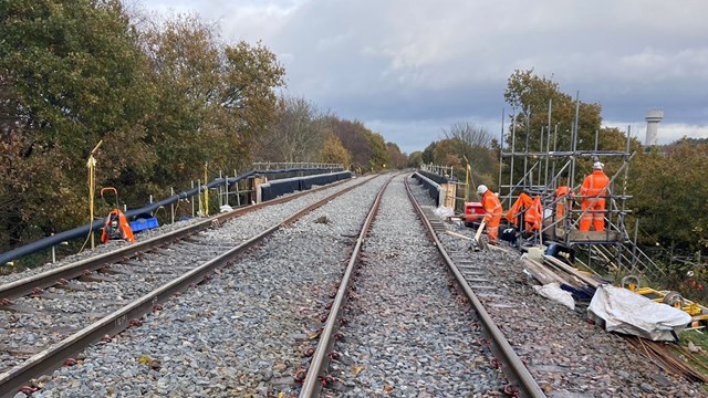 Rail passengers thanked after seven days of Runcorn bridge upgrades: Upgrade work at Warford Farm Bridge