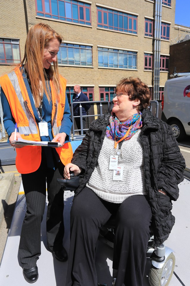 IMG 2649: Senior ergonomist Kate Moncrieff and access and inclusion manager Margaret Hickish