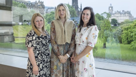 Dr Sarah Hardy, Director Archangels with Jane Gaddum, Chair 1nhaler and Lisa McMyn CEO 1nhaler