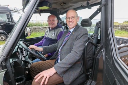John Davies and Cabinet Minister for Rural Resilience and Sustainability, Llyr Gruffydd