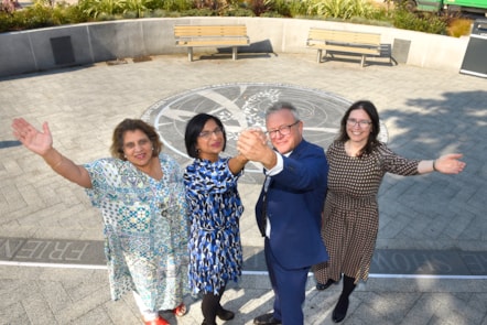 L-R, Cllr Nweeda Khan, Salina Somalya, Cllr Rupert Swarbrick and Claire Lowe