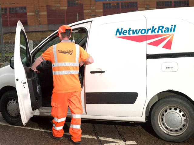 Engineer and van