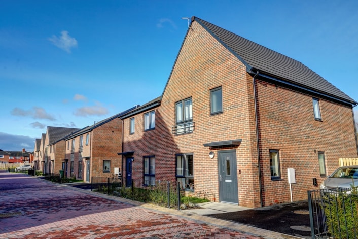 Middleton 2: Some of the family homes built as part of a housing development in Middleton that also includes the Gascoigne House extra care scheme and 16 wheelchair-accessible bungalows. The development was delivered through Leeds's Council Housing Growth Programme.