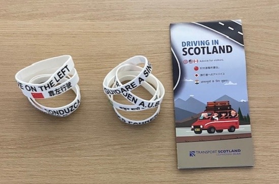 Wristbands and Leaflet - Drive on the Left