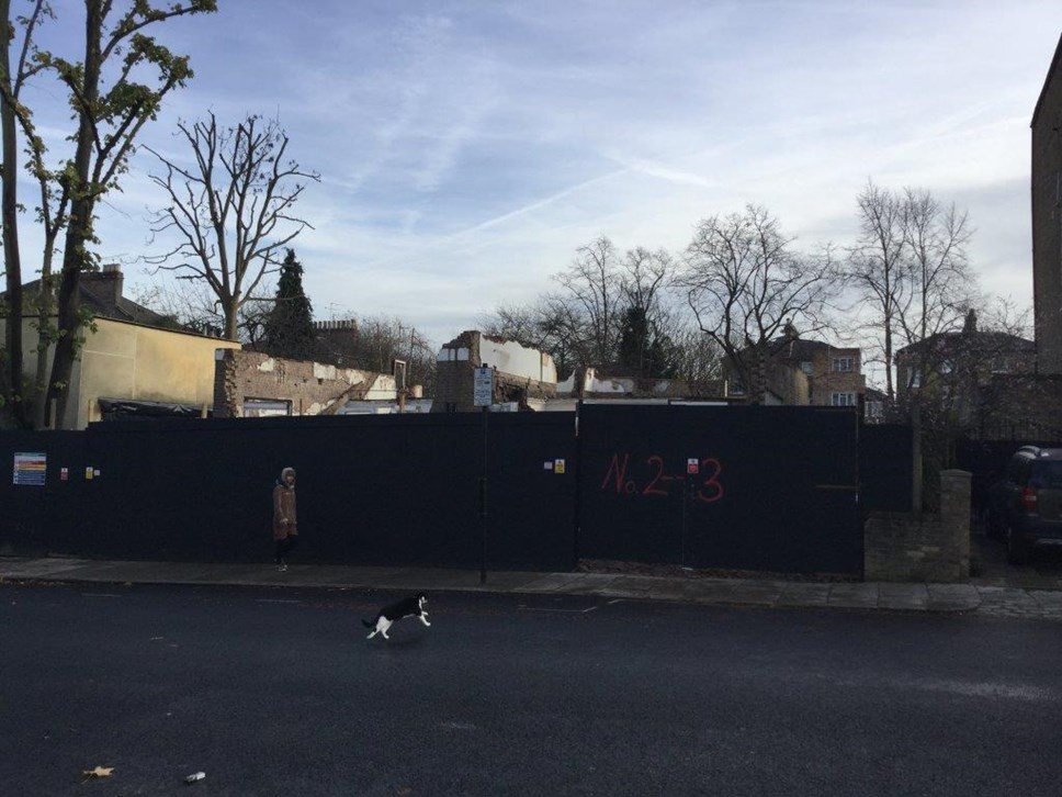 After demolition of houses on Hungerford Rd