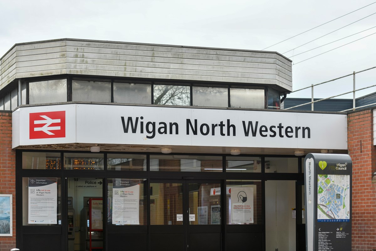 Wigan North Western station entrance