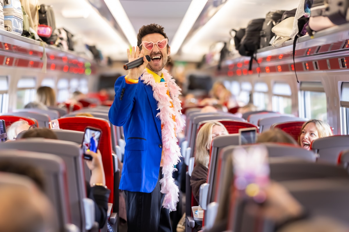 The Harry Styles Show Sean Mac performing on LNER Together Together train 4
