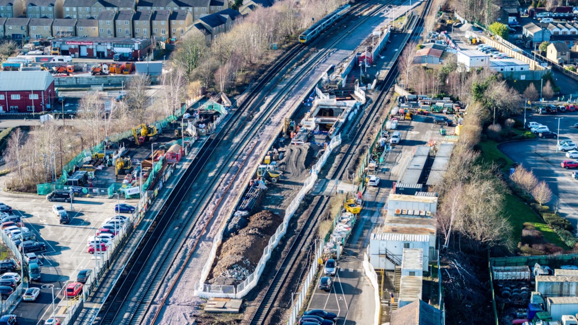 New platform & entrance to be constructed at Mirfield station over Easter Weekend: Mirfield Station Works