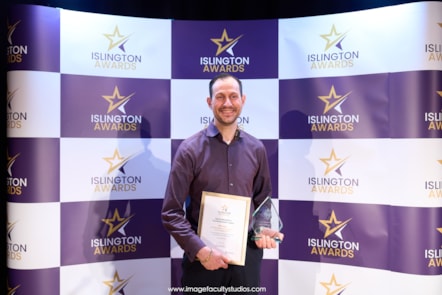 Spiros Moraitis, joint recipient of the Mayor's Civic Award, on behalf of the McDonald's Team