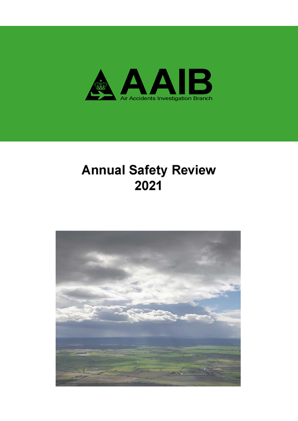 AAIB publishes Annual Safety Review: AAIB ASR 2021 Outside Front Cover