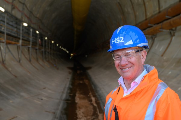 Michael Portillo visits HS2s Long Itchington Wood tunnel site for Great British Railway Journeys