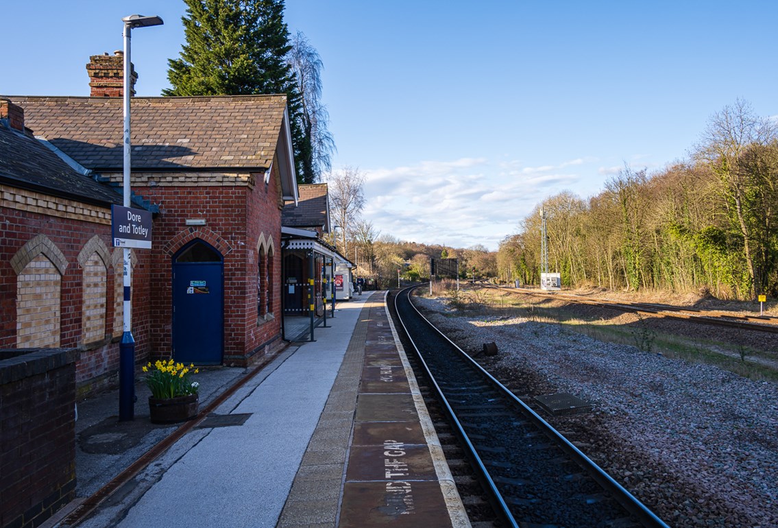 Passengers urged to plan ahead of major railway improvements on Hope Valley line: Dore-towards-Sheffield-2
