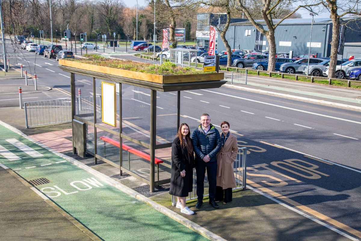 Preston Living Roof Bus Shelter Fishergate