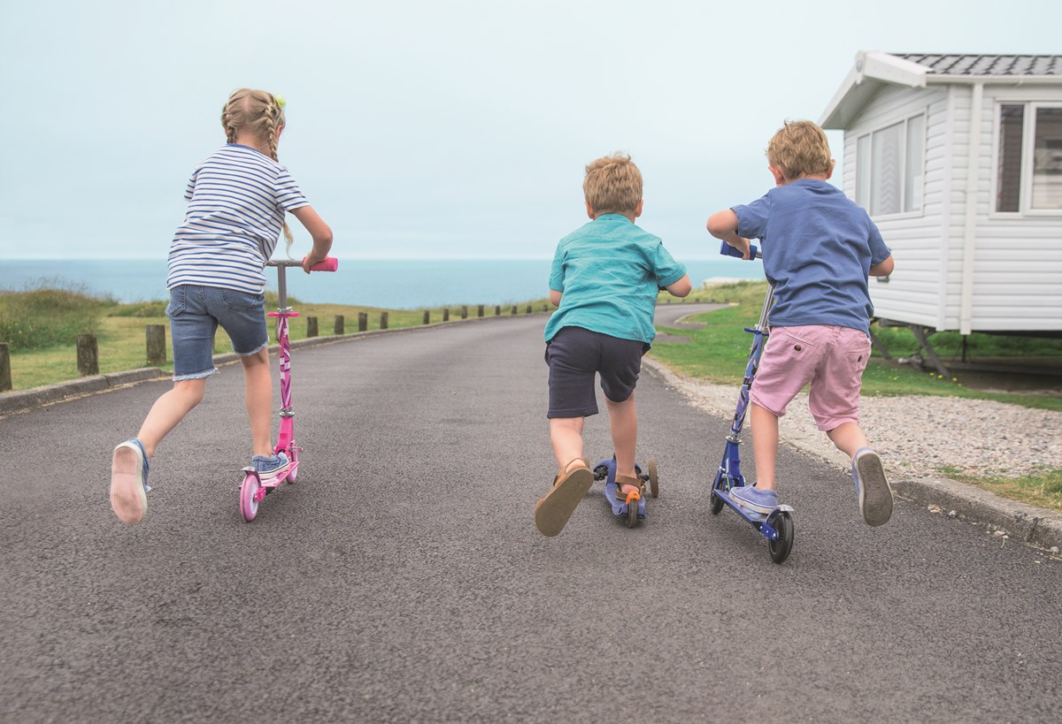 Kids playing at Perran Sands