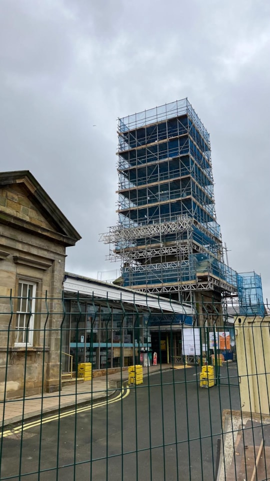 Scaffolding is about to come down from Scarborough station clocktower