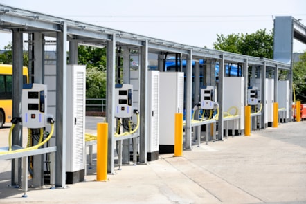 Electric chargers at Hoeford depot
