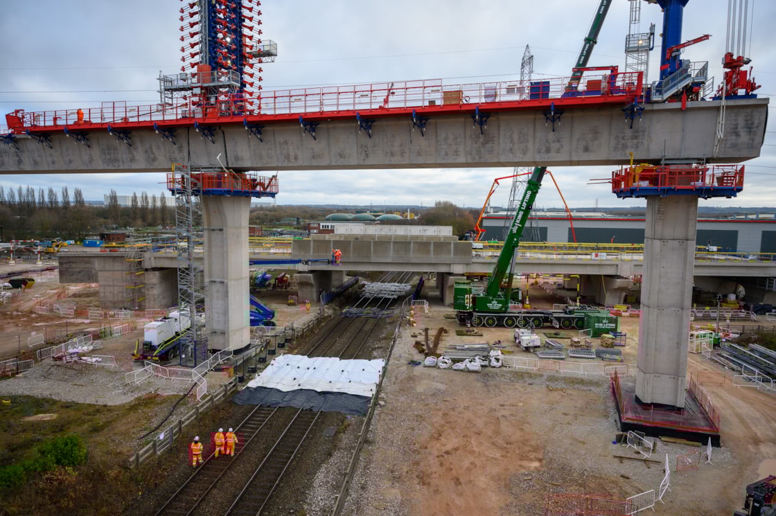 20251227 HS2 Water Orton 1 and 2 viaducts over the Birmingham to Nuneaton line-15