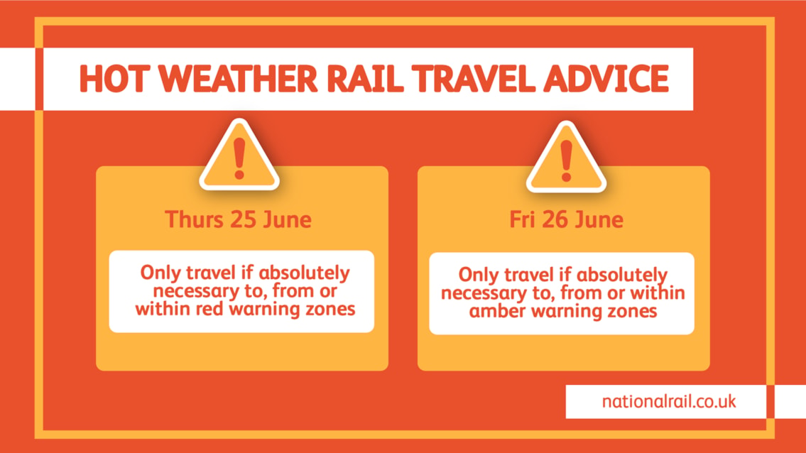 Reduced train services to be extended into Friday as heatwave continues: Thursday Friday travel advice 25 June 2026