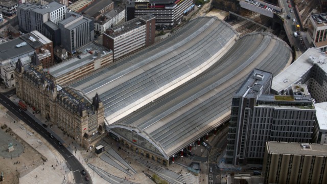 Helicopter shot of Liverpool Lime Street station - Credit Network Rail Air Operations: Helicopter shot of Liverpool Lime Street station - Credit Network Rail Air Operations