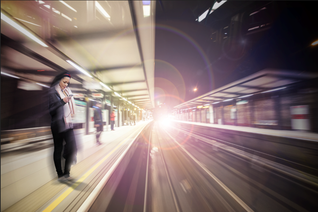 Girl on platform