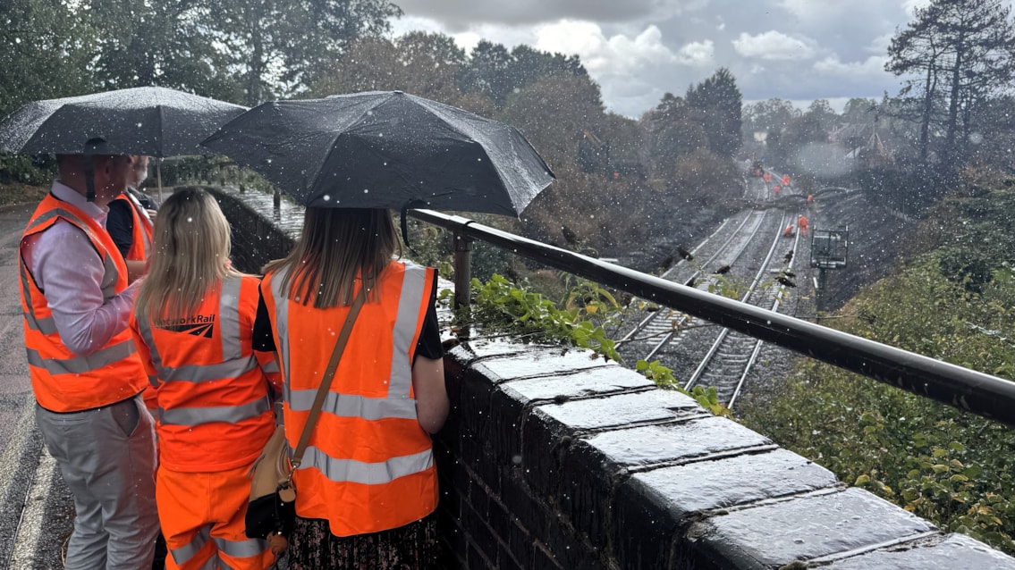 Stourbridge MP sees railway recovery work after wildfire devastation: Cat Eccles MP visits Stourbridge to see railway recovery work