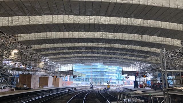 Bristol Temple Meads - main train shed scaffolding