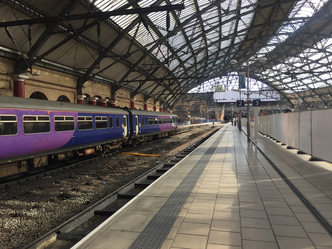 Reopened platforms 1 and 2 at Liverpool Lime Street