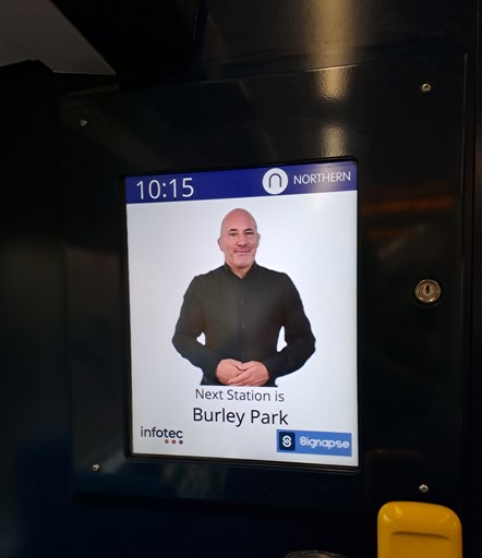 This shows a BSL station annoucement at Burley Park