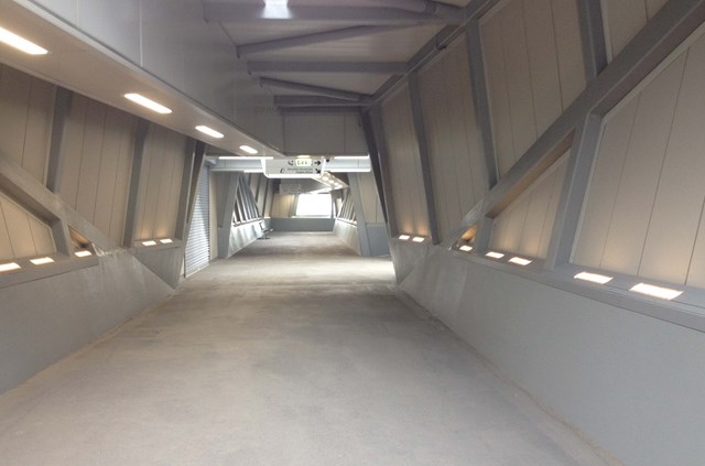 Port Talbot footbridge 1: The new footbridge at Port Talbot Parkway station.