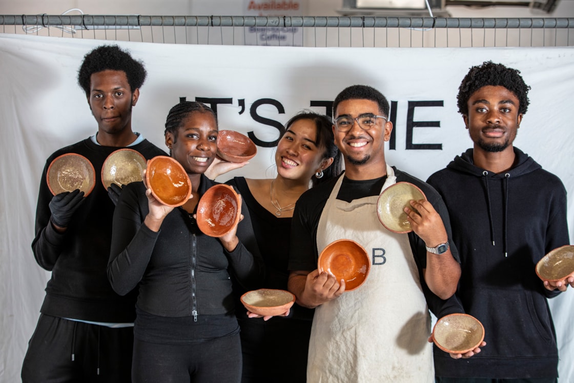 Young Potters create plates from clay excavated at Old Oak Common station - Community Lunch-11