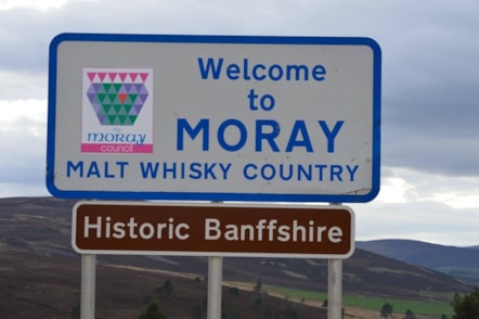 Welcome to Moray sign