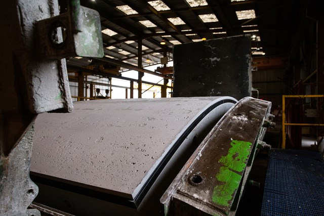 HS2 tunnel segment in the mould at Pacadar