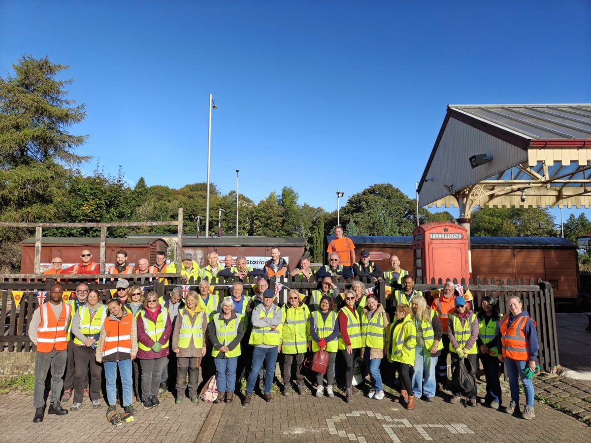 Volunteers at the event in Rawtenstall