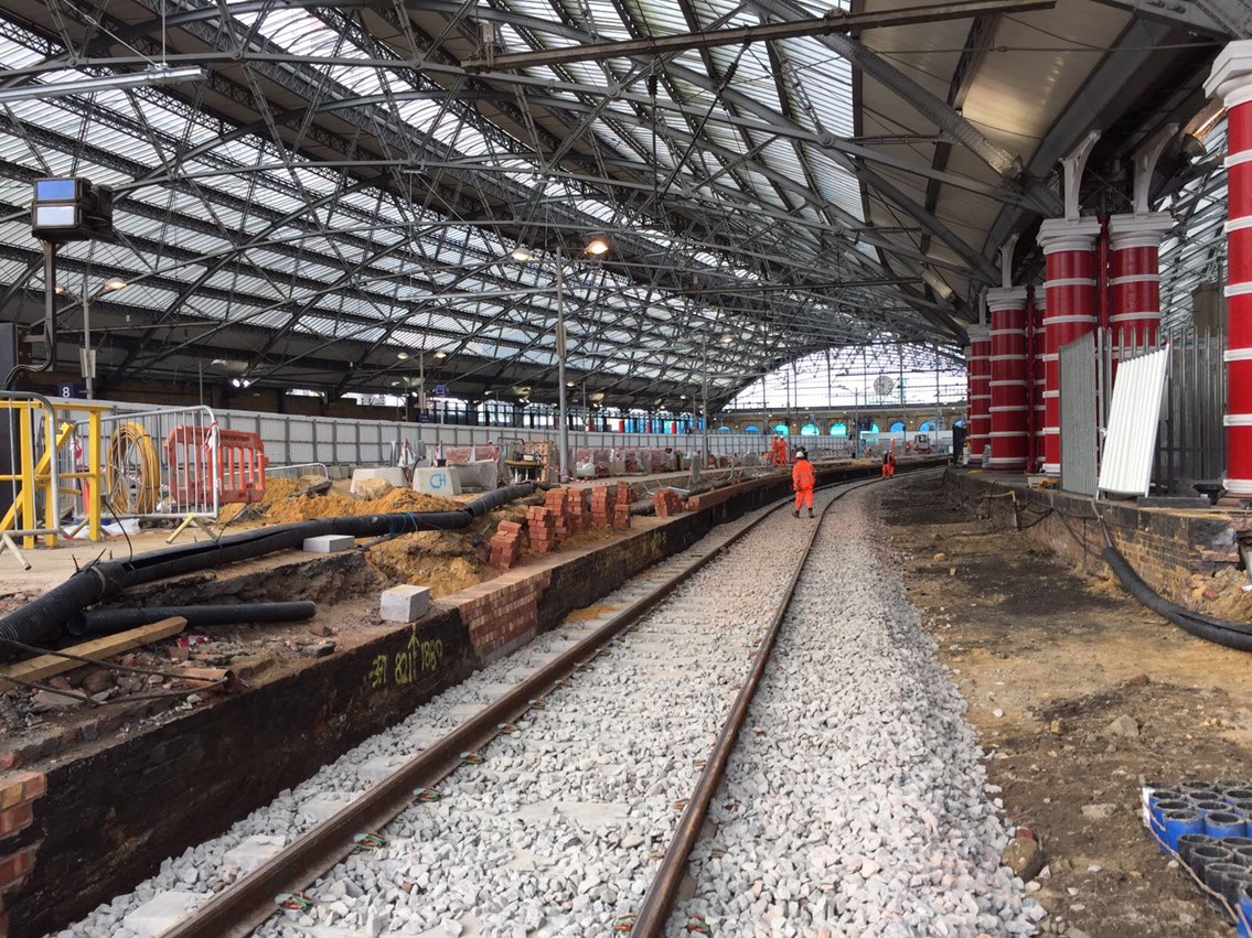 Liverpool Lime Street track works Oct 2017