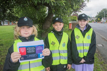 Children at North Wales 20mph educational event