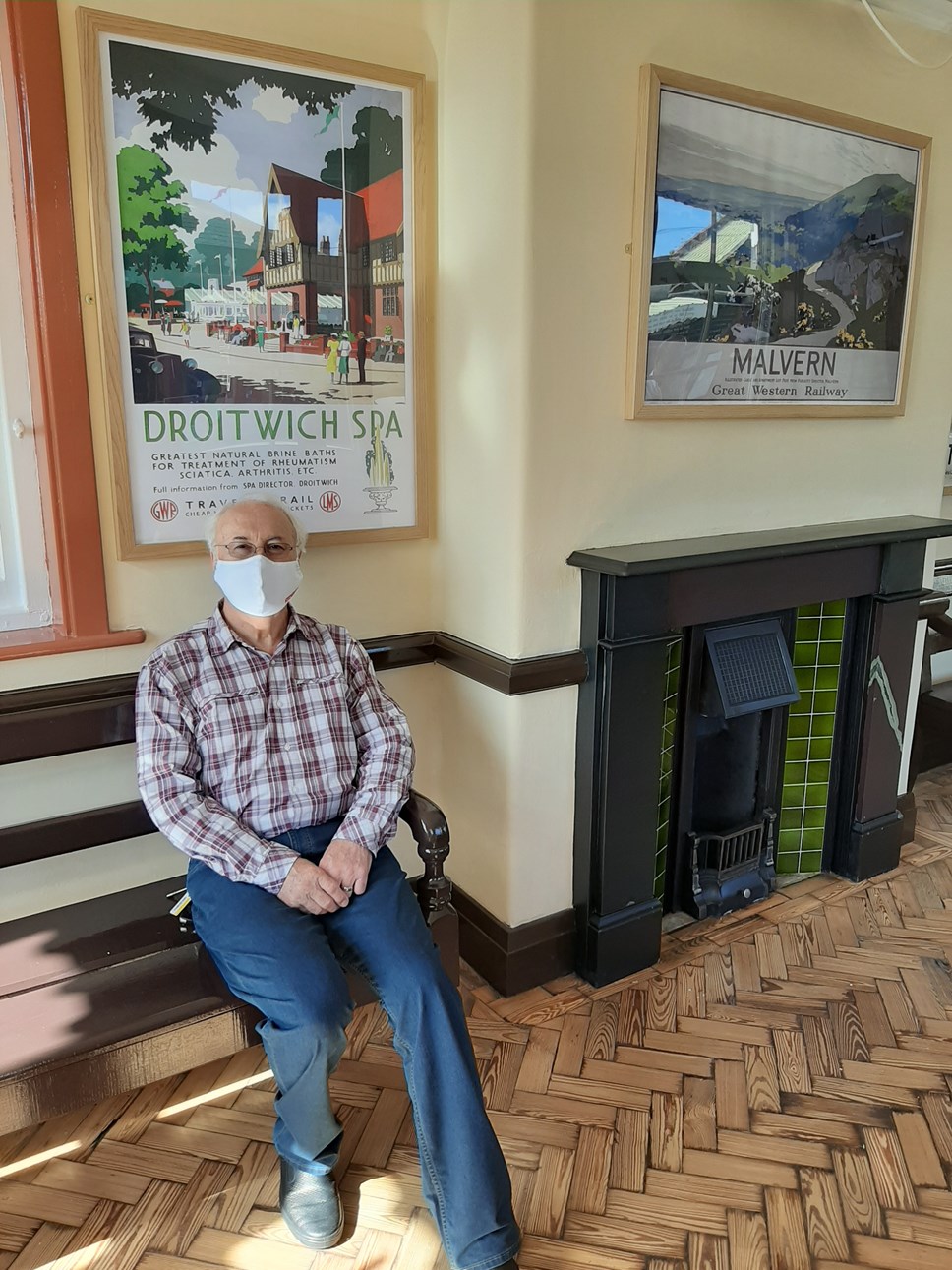 Friends of Dorridge Chairman Piers Wolf in the newly refurbished waiting room