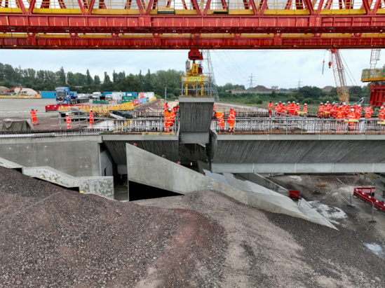 240905 Final deck segment of Colne Valley viaduct installed DJI 0819