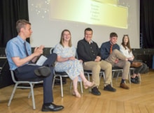 Siemens Mobility workplace programme: The interns describe the positive impact of the Goole Rail Village workplace programme during a graduation ceremony marking the project’s success. Pictured, from left, are Leon Delsaint, Lucy Yardy, Byron Myers, Linden Campbell and Milena Wantoch-Rekowska.