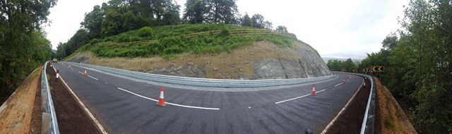 A83 at Strone Point safety works complete: A83 Strone panoramic