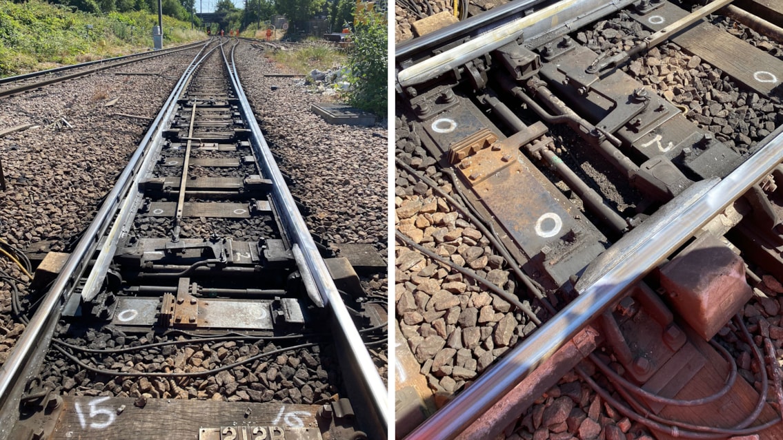 Vital Mildmay line track replacement work to continue into new year, helping to keep trains on time in future: Points to be replaced – the timber sleepers will be replaced by concrete ones