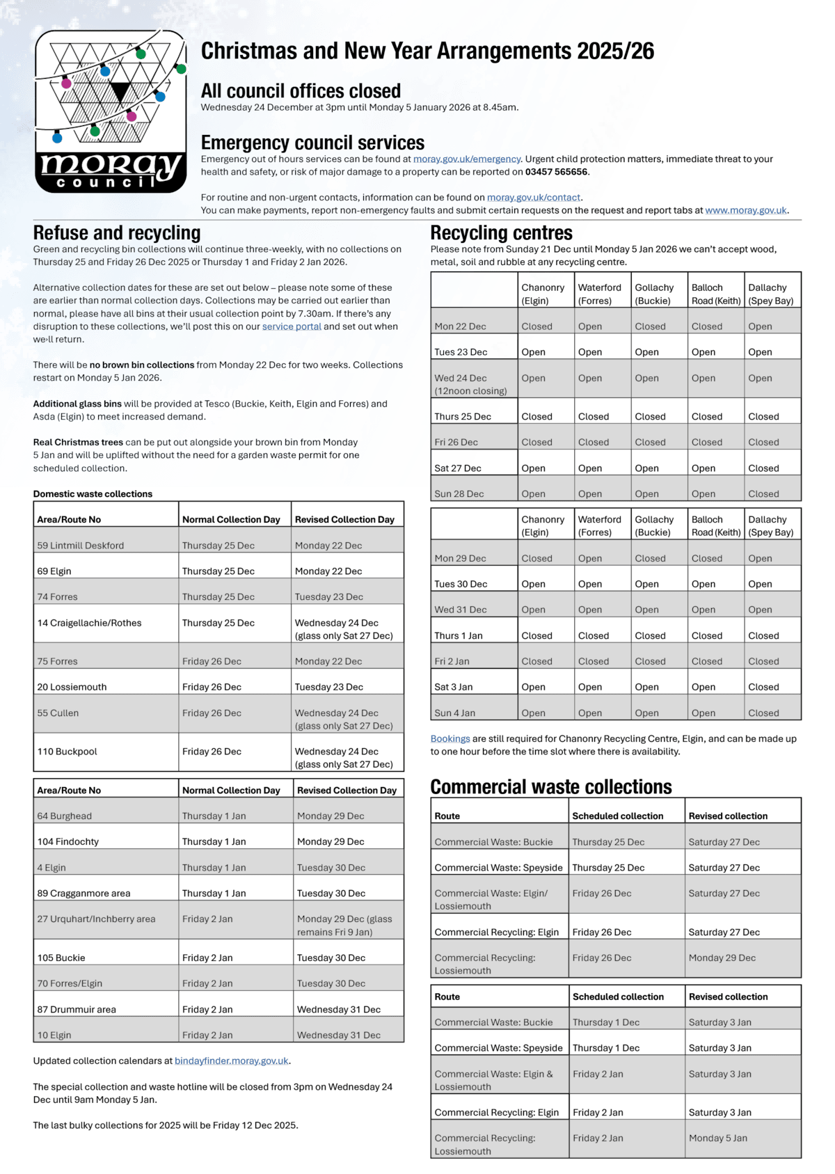 Christmas arrangements 2025 2