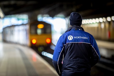 Image shows Northern service arriving into station