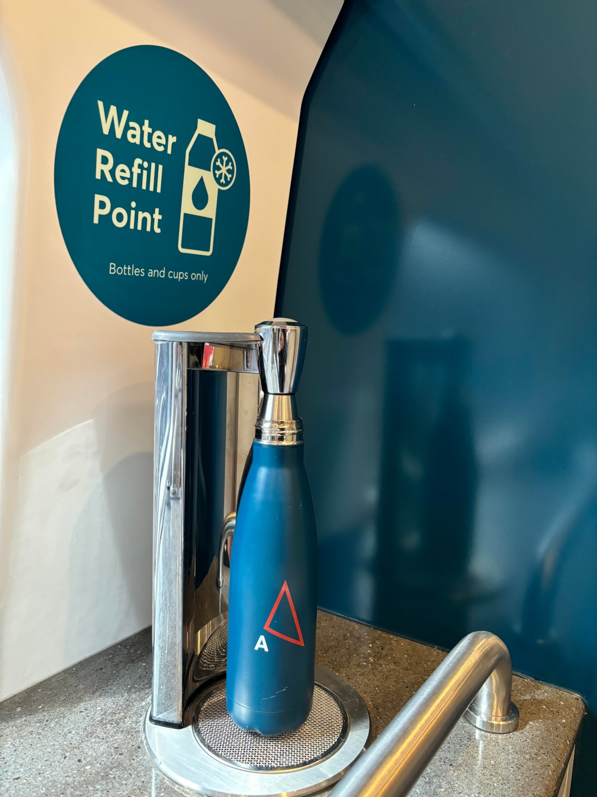 Water Refill Point with Bottle