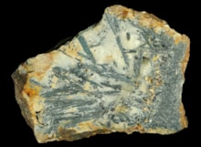An example of the rare mineral stibnite © National Museums Scotland: An example of the rare mineral stibnite © National Museums Scotland