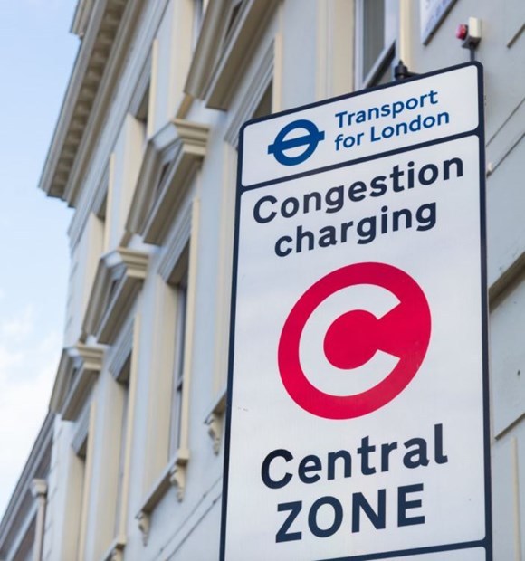 TfL Press Release - Changes to the Congestion Charge to support long term traffic reduction and a sustainable recovery: TfL Image - Congestion Charge sign 01