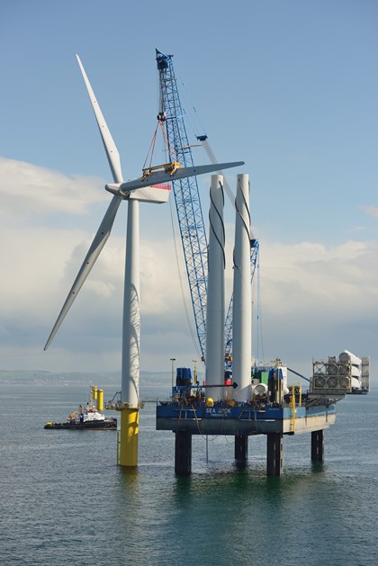 First turbine installed at one of Europe’s largest offshore wind farms: gwynt-y-mor-blade.jpg